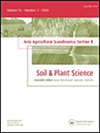 ACTA AGRICULTURAE SCANDINAVICA SECTION B-SOIL AND PLANT SCIENCE封面